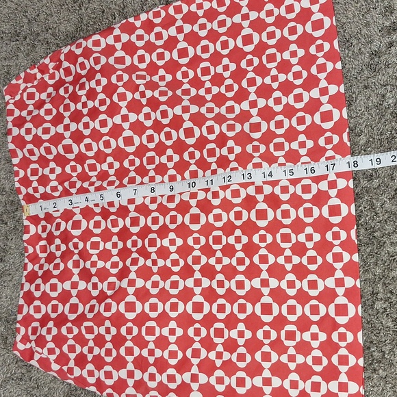 Boden cotton a-line mini skirt - 8 - red-orange white abstract medallion print - Picture 10 of 10